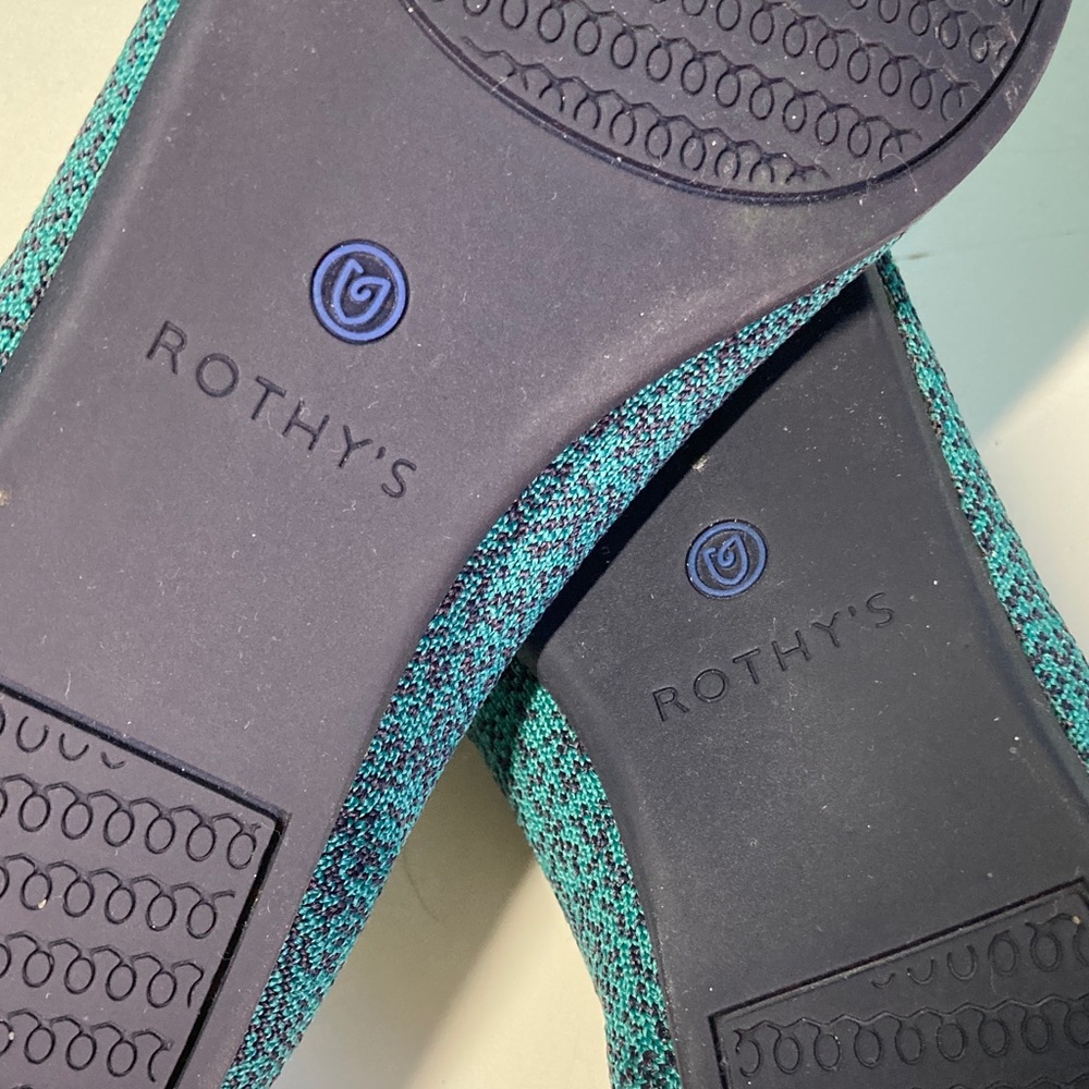 Green Pointy Toe Rothy’s Fits Womens Size 8 / 38.5 - Picture 8 of 12